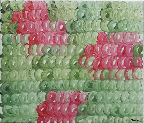 Chromatic Study of Tiny Apples From The Garden by Veronica Russek, Painting for Sale on Singulart