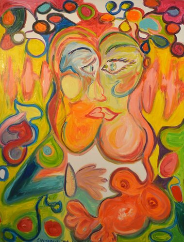 LE BAISER 5 di Eva Marc'h, Pittura in vendita su Singulart