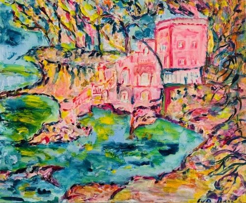 VILLA DAVID NIVEN van Eva Marc'h, Schilderij te koop op Singulart