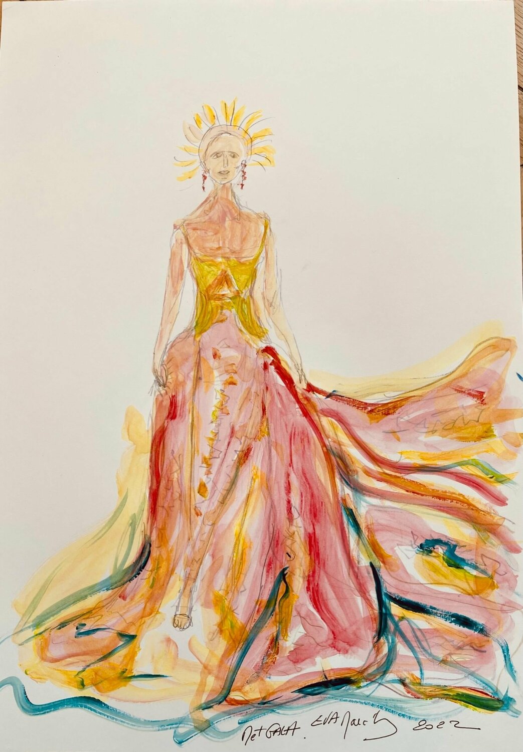 MET GALA 2022 DESSIN 4 Eva Marc'h