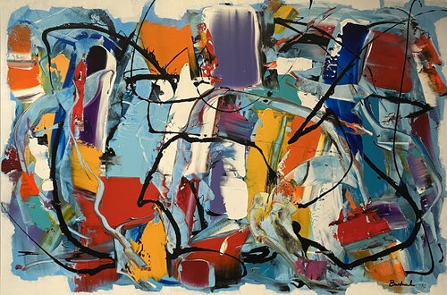 Caos materico di Giuseppe Barbale, Pittura in vendita su Singulart