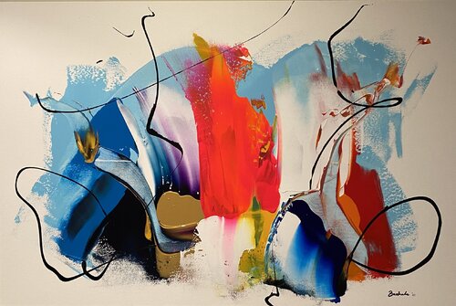 Cascata di colori van Giuseppe Barbale, Schilderij te koop op Singulart