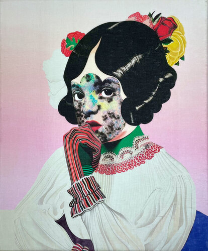 Simulakra Ela von Tanja Hirschfeld, Textil kaufen auf Singulart