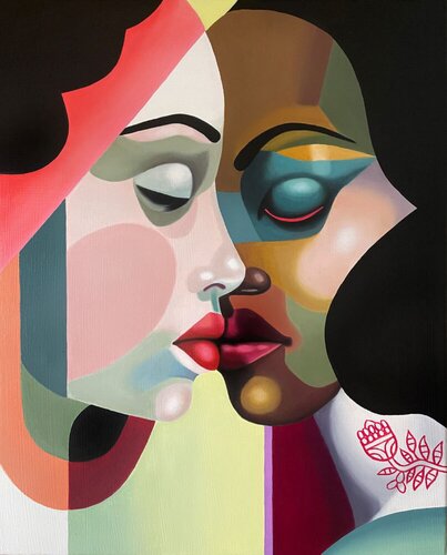 The Culture Kiss - Limited Edition von Tanja Hirschfeld, Druck kaufen auf Singulart