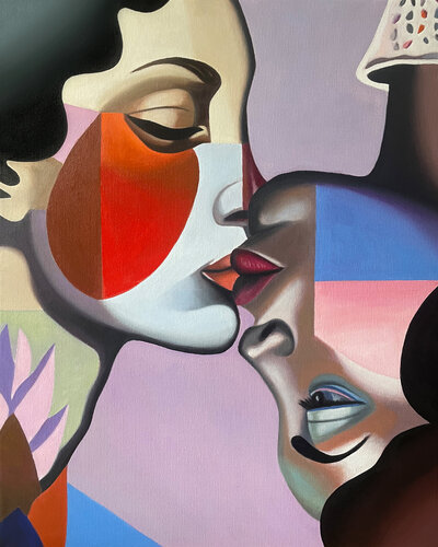 Kiss Kiss van Tanja Hirschfeld, Schilderij te koop op Singulart