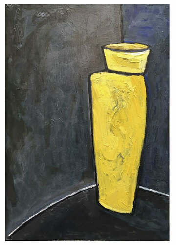 Yellow figure di Vusala Agharaziyeva, Pittura in vendita su Singulart