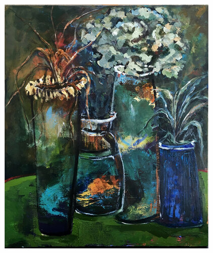Flower Four di Vusala Agharaziyeva, Pittura in vendita su Singulart