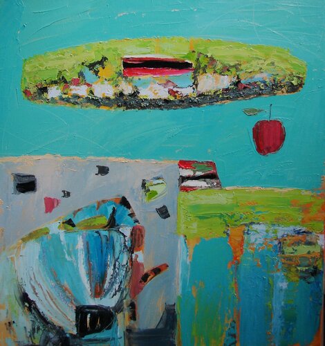 "The first low of Newton" di Tetiana Shuliak, Pittura in vendita su Singulart