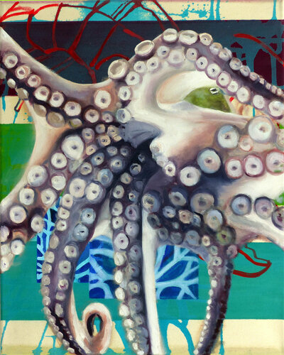 Meeresbewohner III van Susana Infurna Buscarino, Schilderij te koop op Singulart