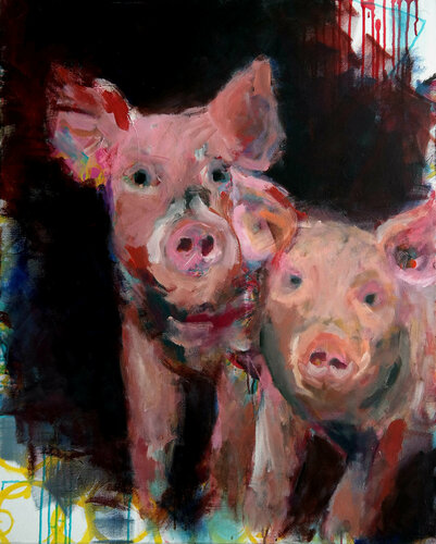 Schwein gehabt par Susana Infurna Buscarino, Peinture en vente sur Singulart