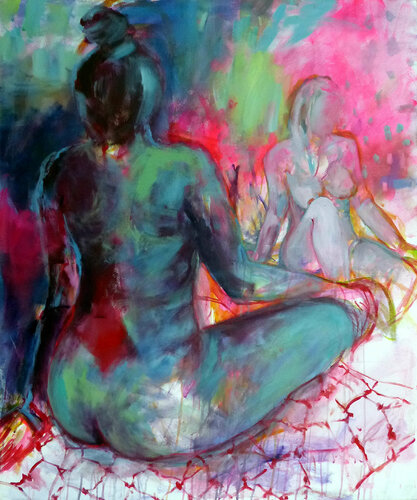 Akt sitzend von Susana Infurna Buscarino, Malerei kaufen auf Singulart