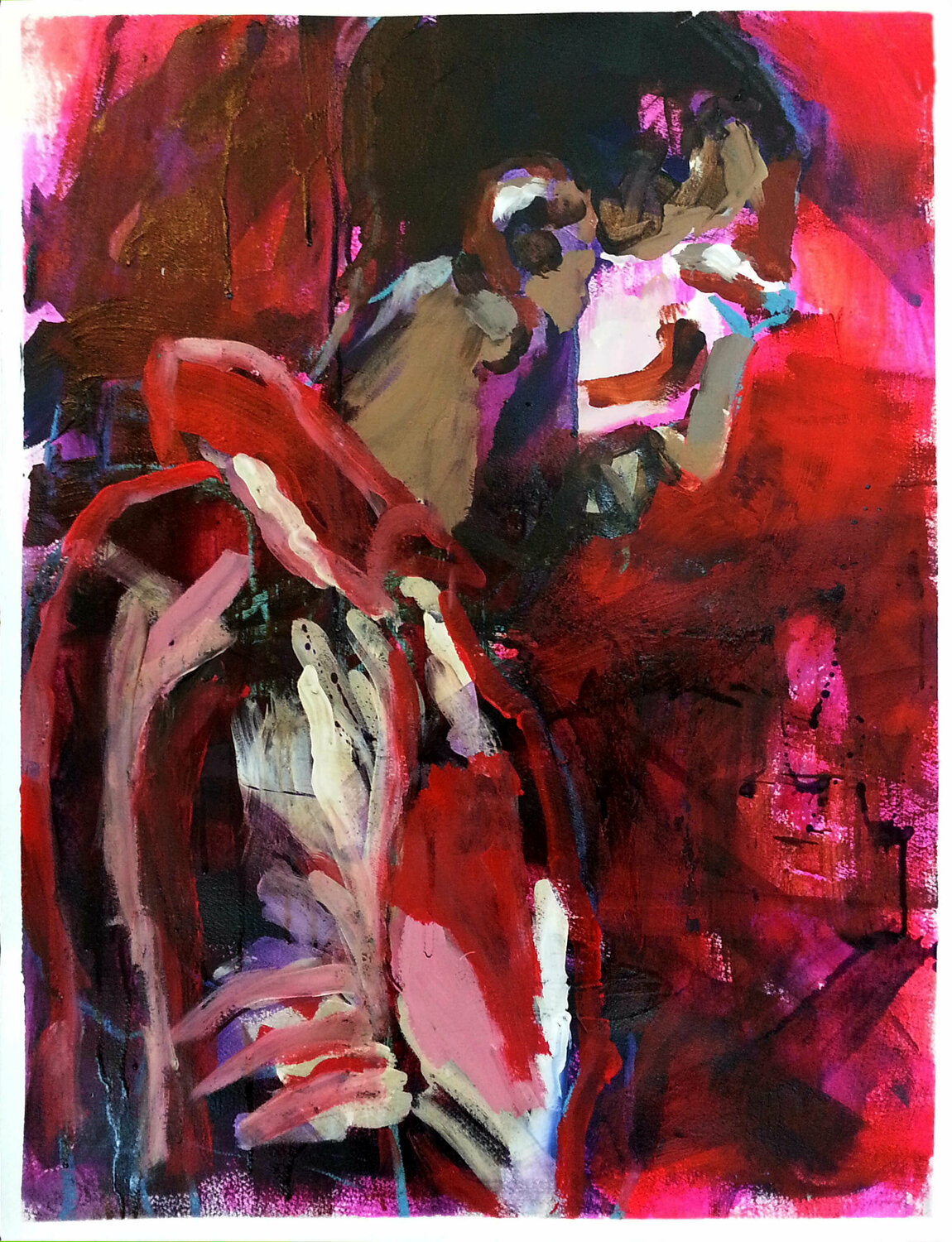 the red shirt Susana Infurna Buscarino Werk auf Papier zu verkaufen