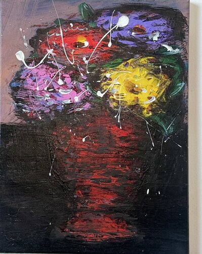 Blossoms in a Vase di Murad Akbarli, Pittura in vendita su Singulart
