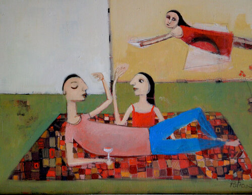 le déjeuner par Patrick Patrascu, Peinture en vente sur Singulart