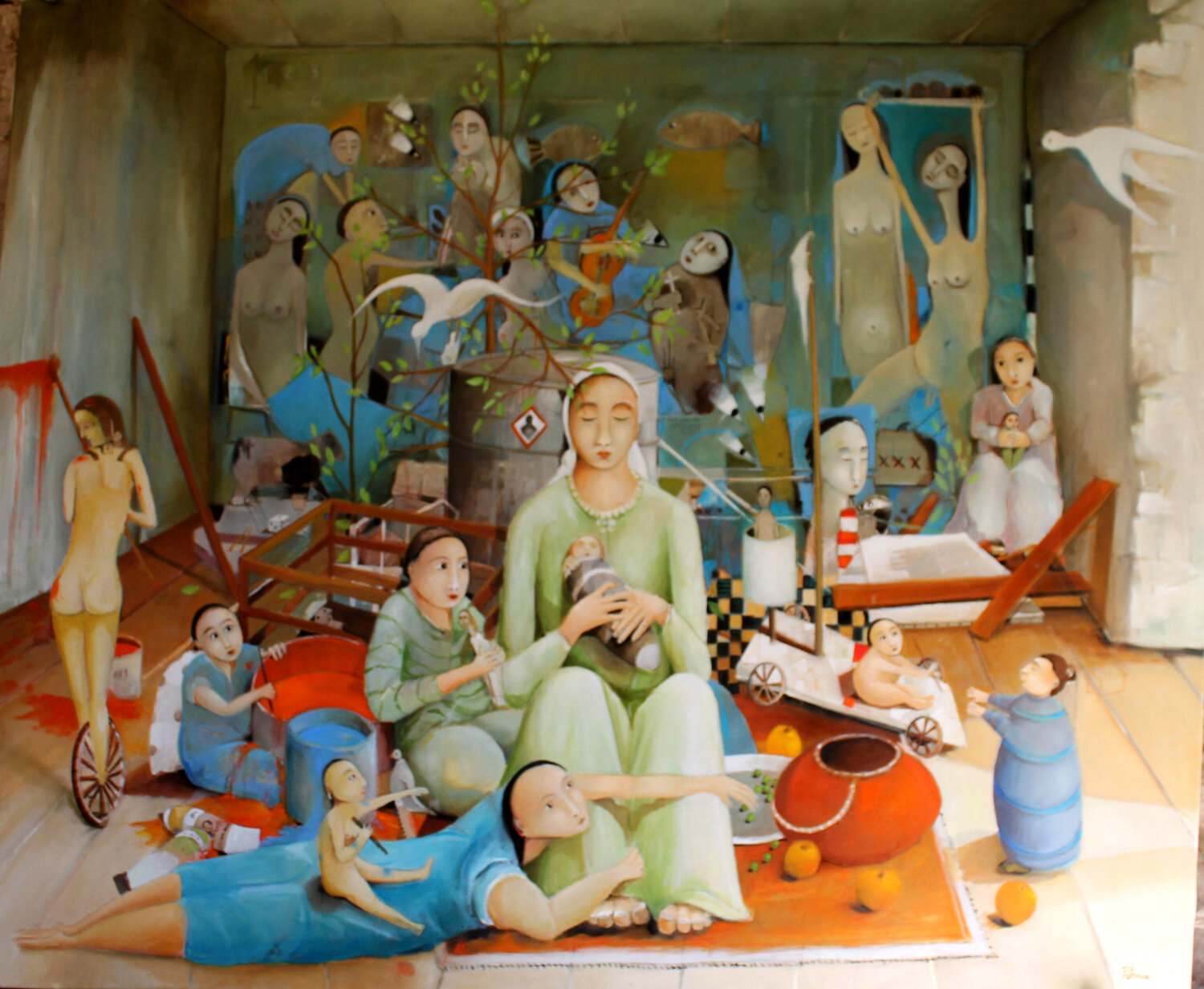 domus dei sapieniam Patrick Patrascu Peinture originale à vendre