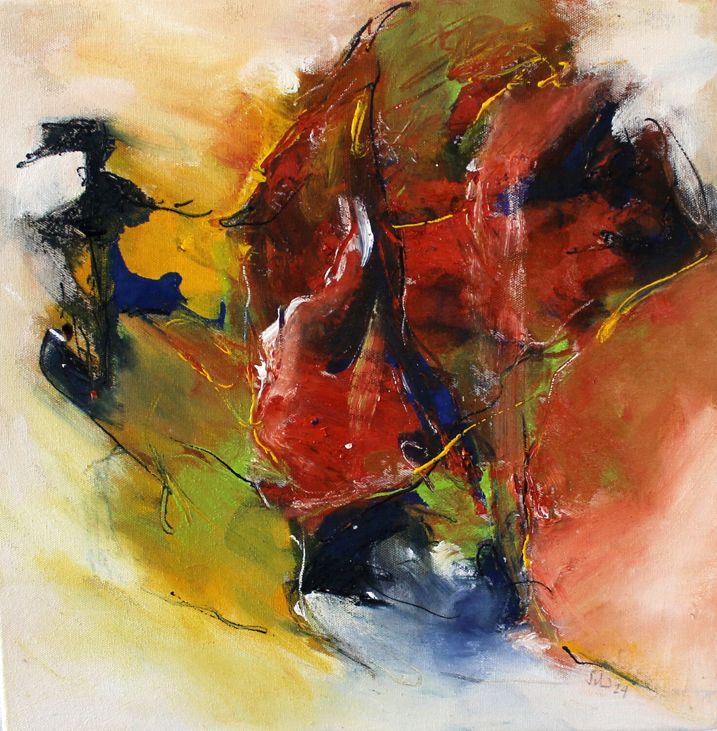 Out of Many comes to One - inspiriert zur Musik von Chico Freeman Daniel Schär Peinture originale à vendre