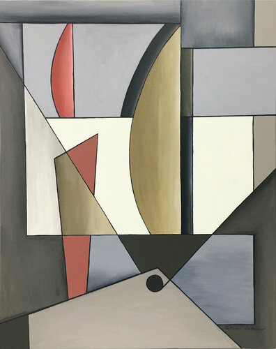 "City Ship" abstraction  AG_53 van Tatiana Lebedev, Schilderij te koop op Singulart