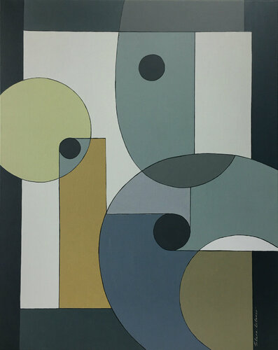 "Three circles" Abstraction  AG_54 di Tatiana Lebedev, Pittura in vendita su Singulart
