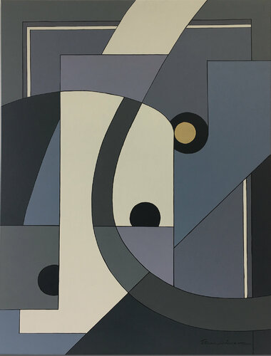 Yellow & Blue "Abstraction AG_57 par Tatiana Lebedev, Peinture en vente sur Singulart