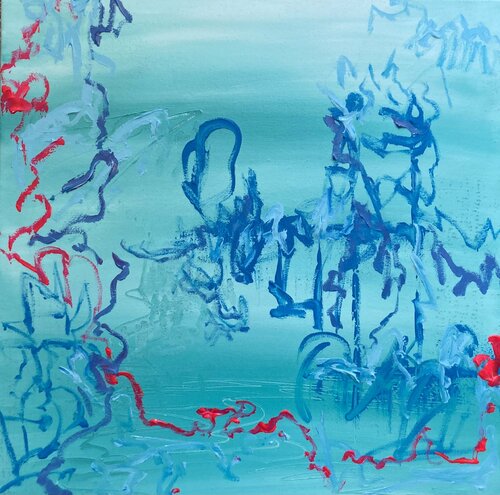 Harmonie in Blau di Diane Kuster, Pittura in vendita su Singulart