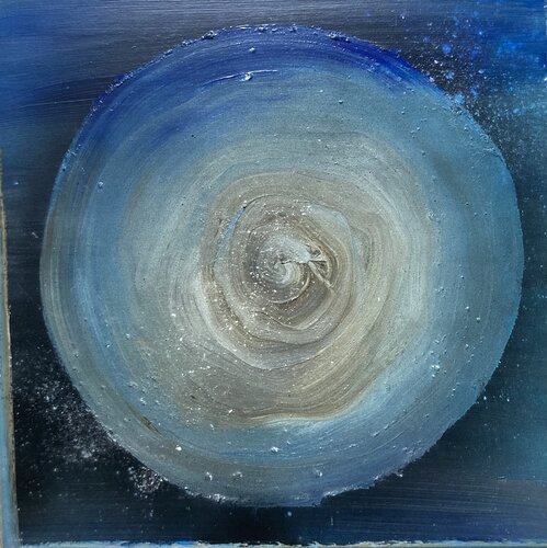 Blues in Circle van Diane Kuster, Schilderij te koop op Singulart