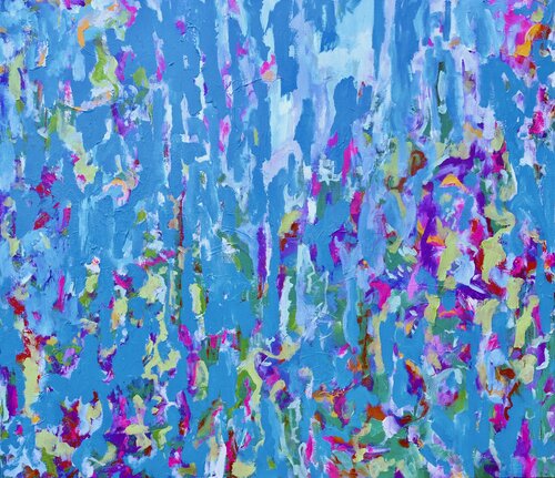 Fragmente in blau von Diane Kuster, Malerei kaufen auf Singulart