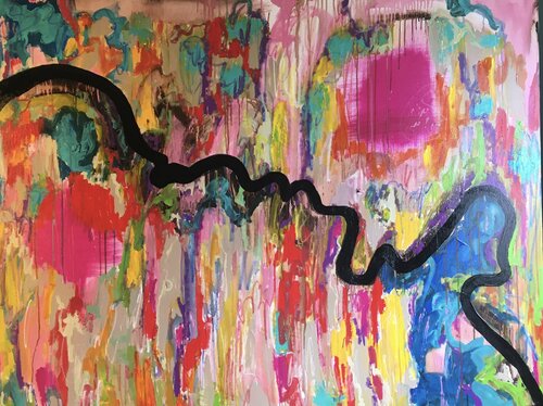 No enemy around-just flames di Diane Kuster, Pittura in vendita su Singulart