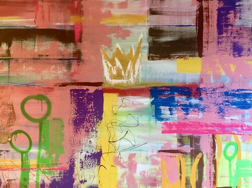 Kein Titel, Krone reicht di Diane Kuster, Pittura in vendita su Singulart