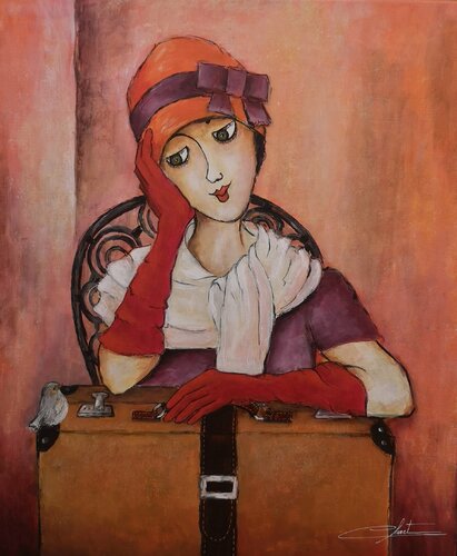 Miss Violette by Véronique Clanet, Painting for Sale on Singulart
