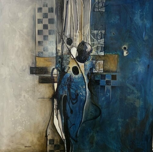 LE FOND DE TA PENSĒE di Sylvie Cloutier, Pittura in vendita su Singulart