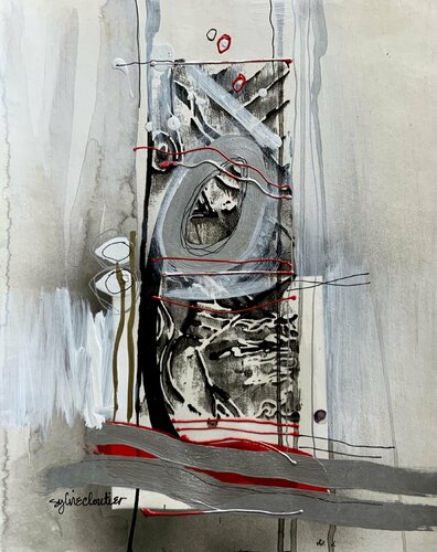 SÉRIE "DORURE"...no 6 by Sylvie Cloutier, Work on Paper for Sale on Singulart