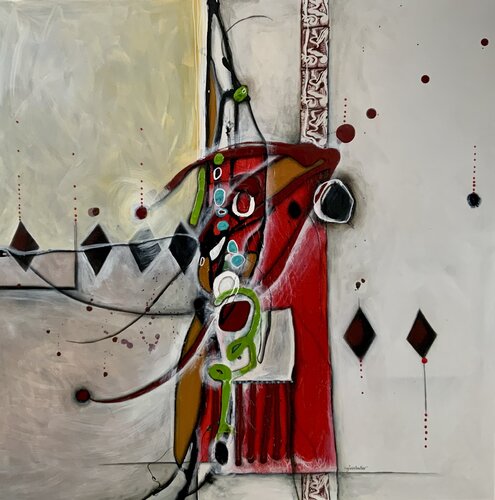LE FOU DU ROI di Sylvie Cloutier, Pittura in vendita su Singulart