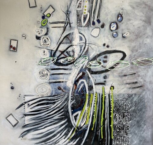 HISTOIRE DE MOUSTACHU de Sylvie Cloutier, Pintura a la venta en Singulart