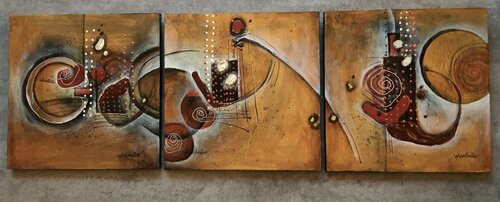 PROGRESSION (tryptique) di Sylvie Cloutier, Pittura in vendita su Singulart