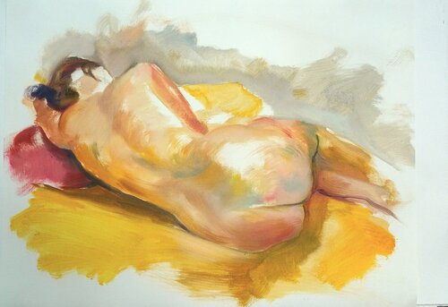 female back by Riemer Den Ouden, Painting for Sale on Singulart