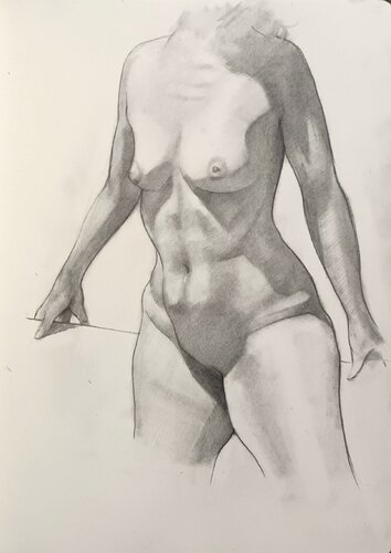 Female nude de Riemer Den Ouden, Dibujo a la venta en Singulart