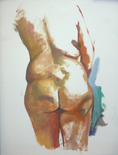 female standing back di Riemer Den Ouden, Pittura in vendita su Singulart