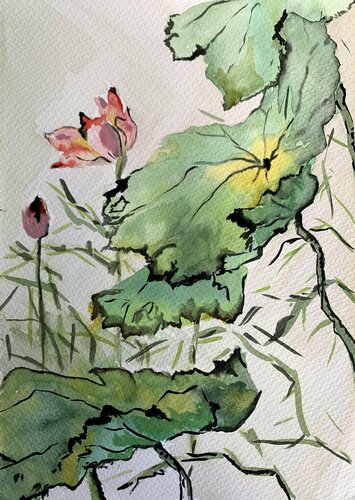 Japanese Landscape by Laura Velasquez, Work on Paper for Sale on Singulart
