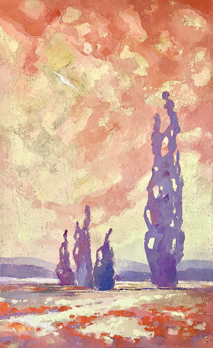 Cipressi di Ada Chini, Pittura in vendita su Singulart