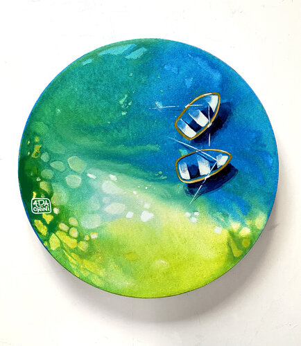 boats | breeze di Ada Chini, Pittura in vendita su Singulart