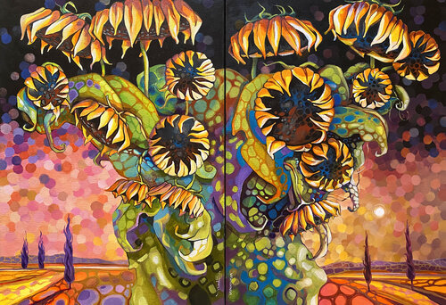Sunflowers di Ada Chini, Pittura in vendita su Singulart