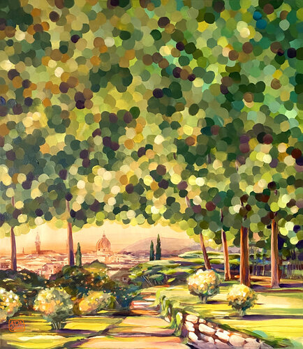 Giardino delle Rose van Ada Chini, Schilderij te koop op Singulart
