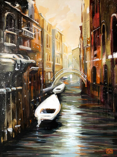 Venezia. Inverno von Ada Chini, Malerei kaufen auf Singulart