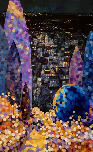 city of Wizards van Ada Chini, Schilderij te koop op Singulart