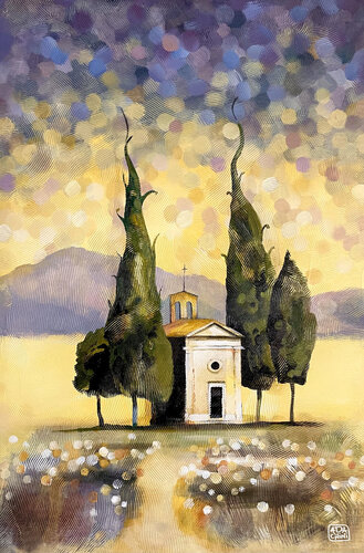 Chapel Vitaleta by Ada Chini, 油畫 for Sale on Singulart