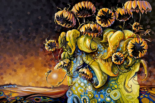 Sunflowers de Ada Chini, Pintura a la venta en Singulart