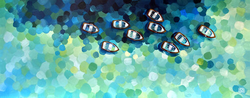 lagoon van Ada Chini, Schilderij te koop op Singulart