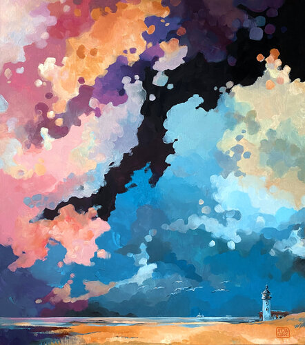 faro di Goro by Ada Chini, 회화 for Sale on Singulart