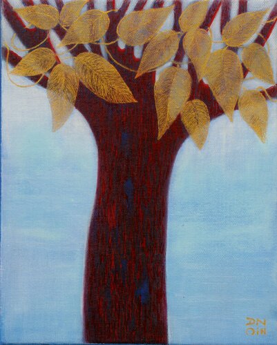L'arbre aux feuilles d'or 2 von Andrée Cazin, Malerei kaufen auf Singulart