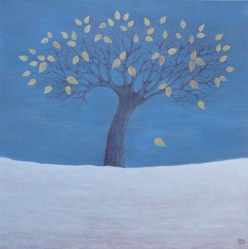 Un arbre en hiver van Andrée Cazin, Schilderij te koop op Singulart